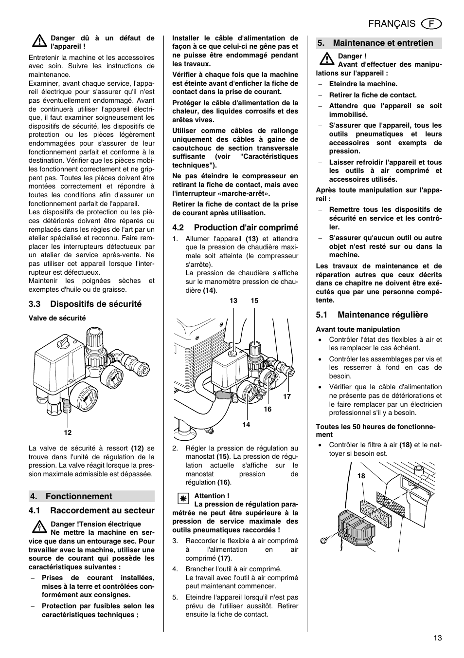 Français | Metabo Power 260 User Manual | Page 13 / 44