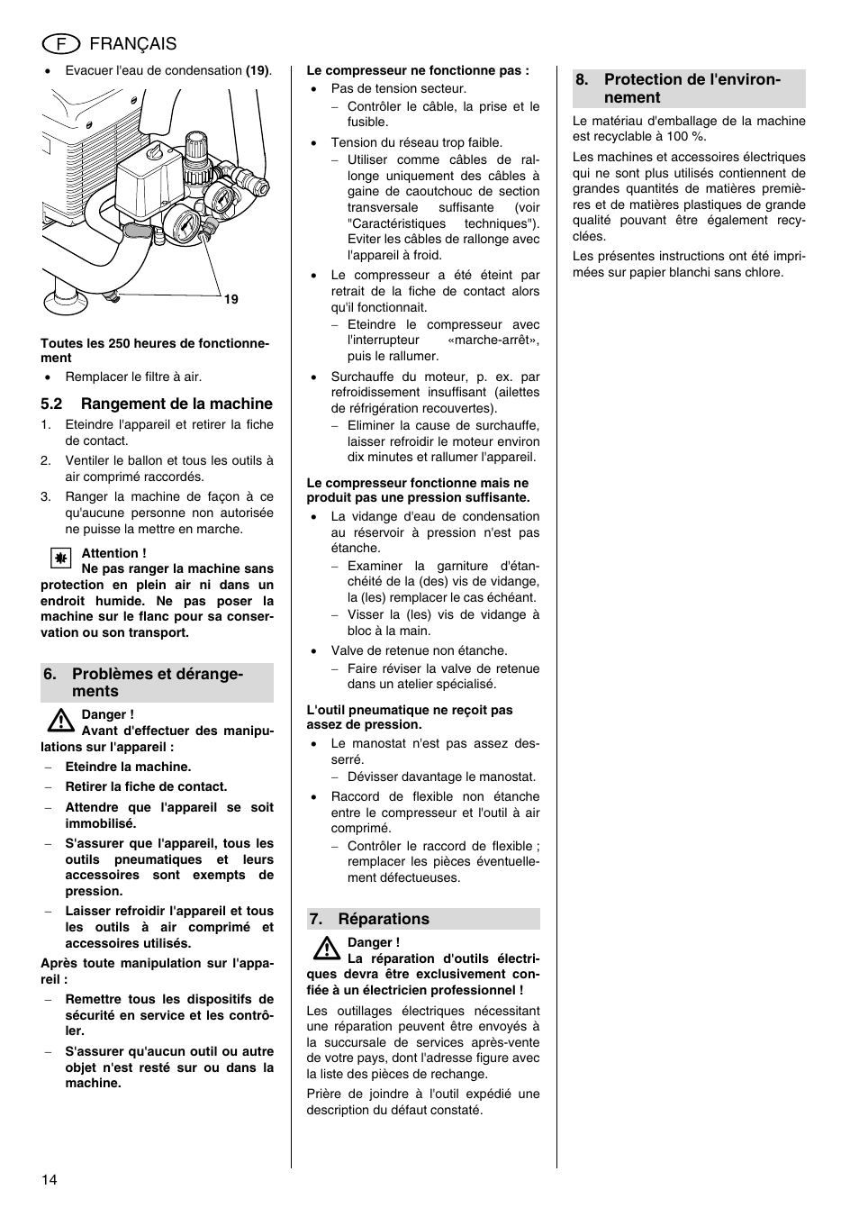 Français | Metabo Power 260 User Manual | Page 14 / 44