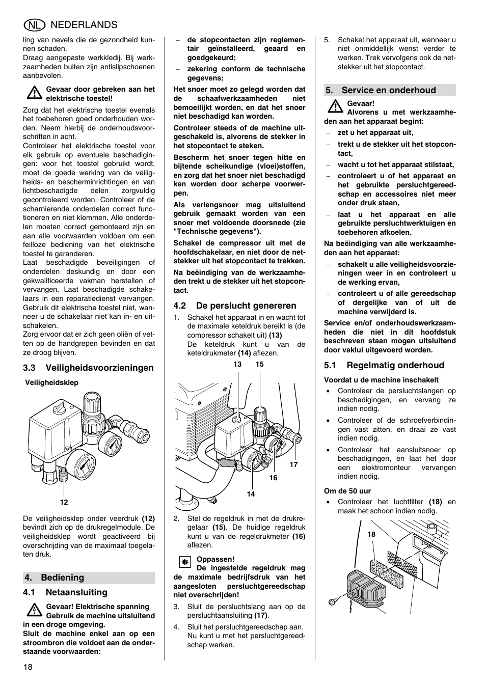 Nederlands | Metabo Power 260 User Manual | Page 18 / 44