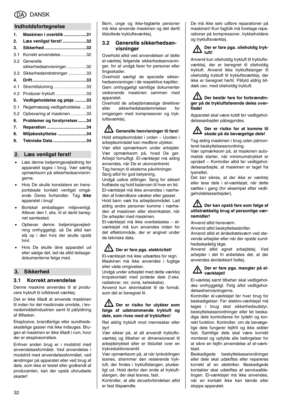 Metabo Power 260 User Manual | Page 32 / 44