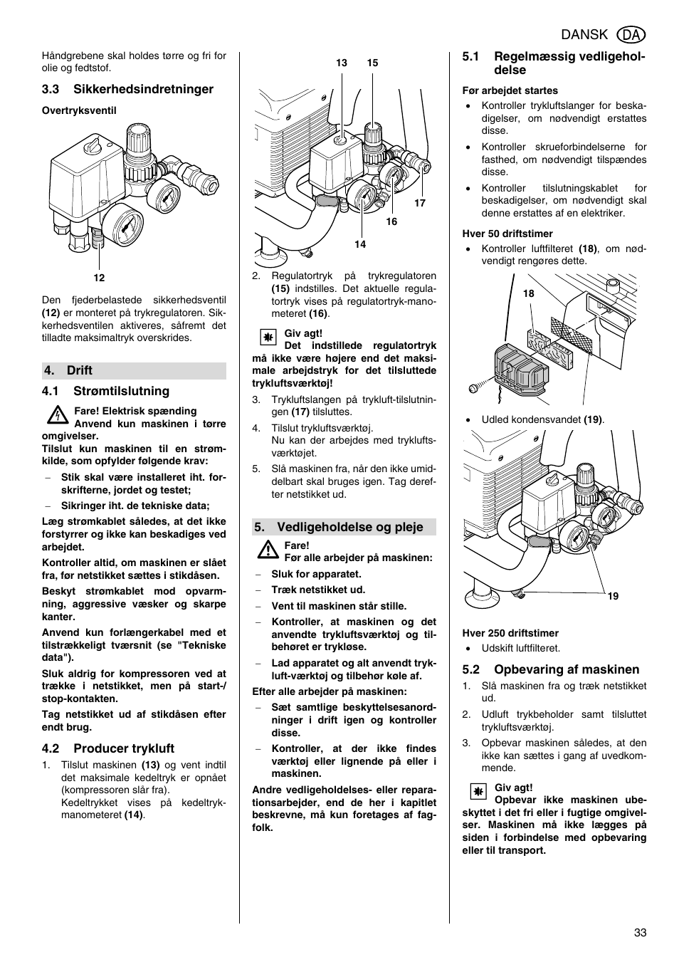 Dansk | Metabo Power 260 User Manual | Page 33 / 44