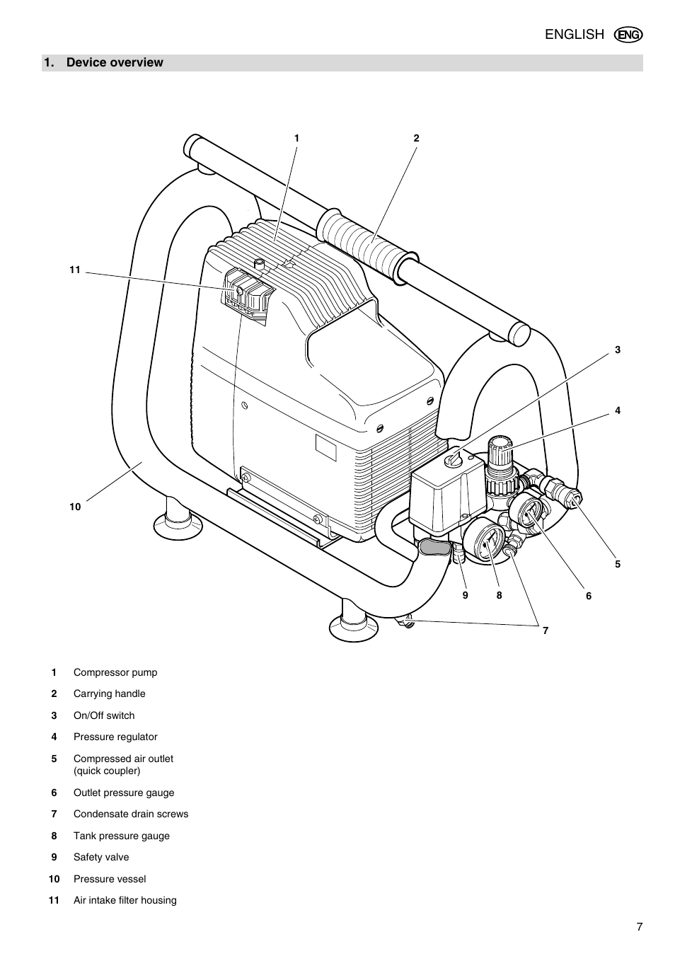 English | Metabo Power 260 User Manual | Page 7 / 44