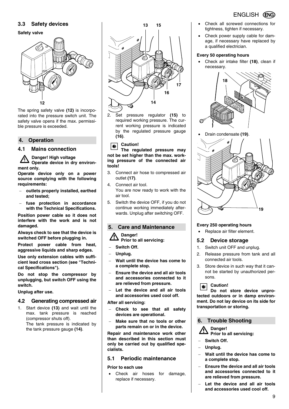 English | Metabo Power 260 User Manual | Page 9 / 44