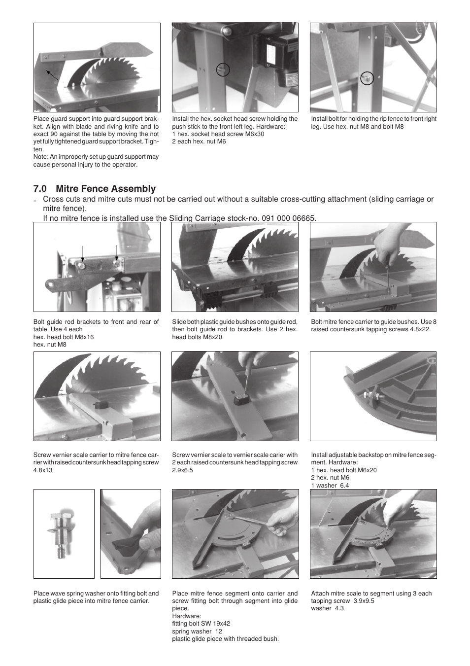 0 mitre fence assembly | Metabo BKS 450 User Manual | Page 5 / 12