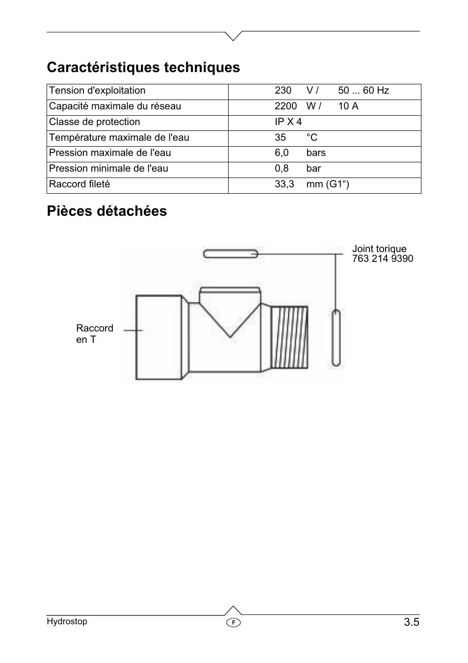 Caractéristiques techniques pièces détachées | Metabo Dry-running Sensor Hydrostop User Manual | Page 17 / 56