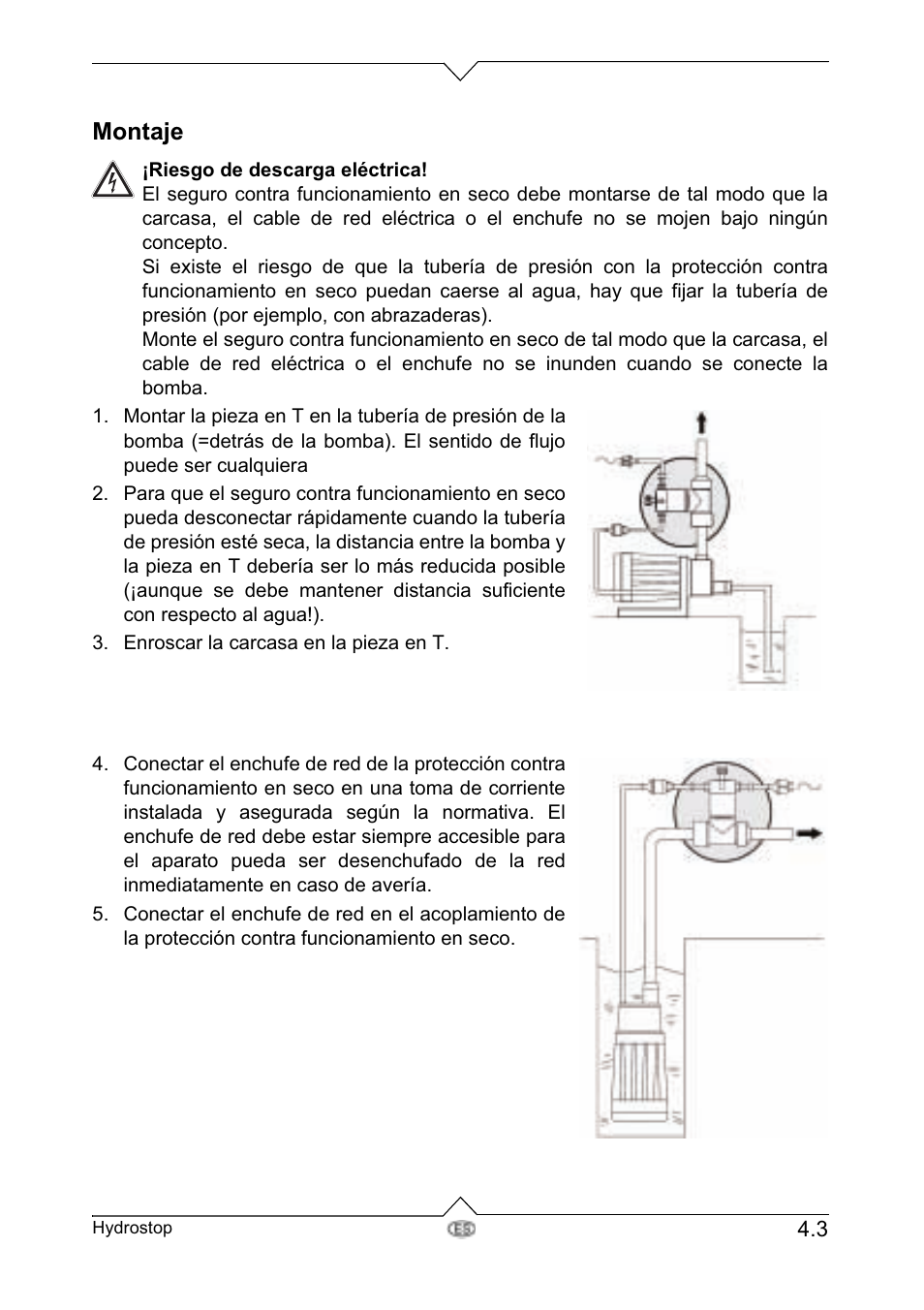 Montaje | Metabo Dry-running Sensor Hydrostop User Manual | Page 20 / 56