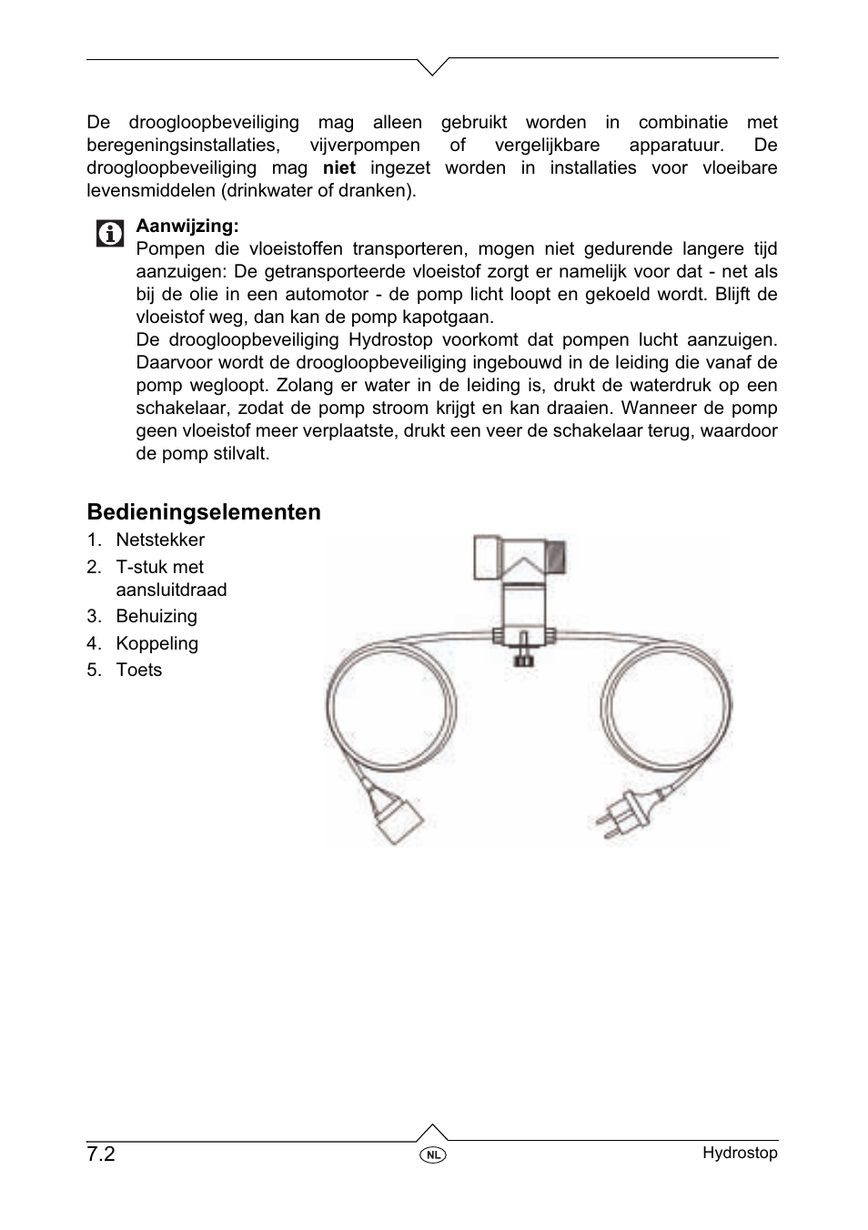 Bedieningselementen | Metabo Dry-running Sensor Hydrostop User Manual | Page 34 / 56