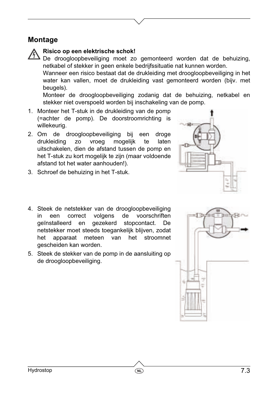 Montage | Metabo Dry-running Sensor Hydrostop User Manual | Page 35 / 56