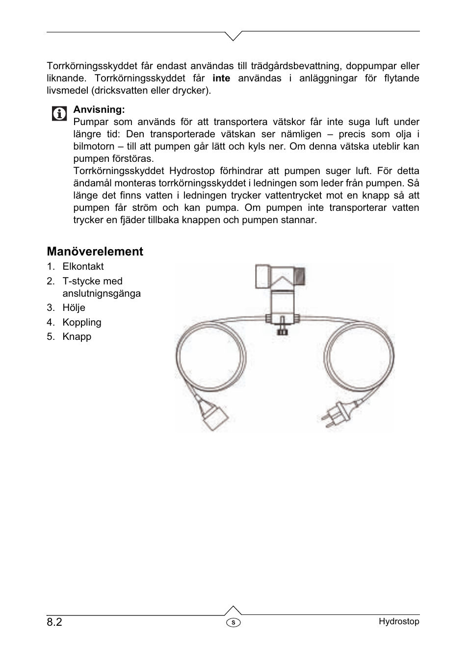 Manöverelement | Metabo Dry-running Sensor Hydrostop User Manual | Page 39 / 56