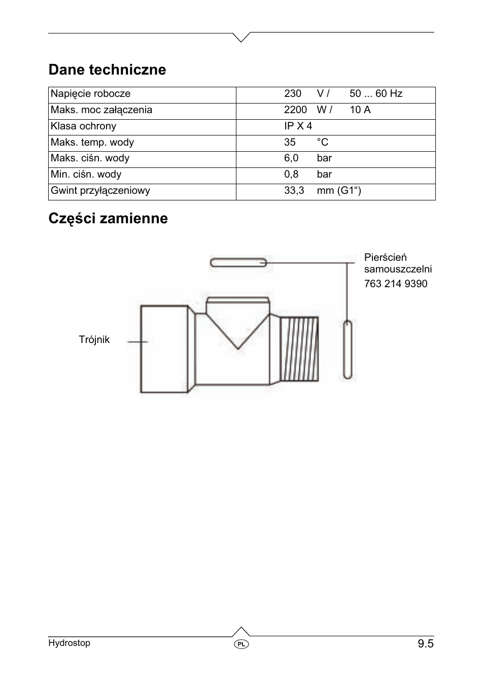 Dane techniczne cz ċğci zamienne | Metabo Dry-running Sensor Hydrostop User Manual | Page 47 / 56