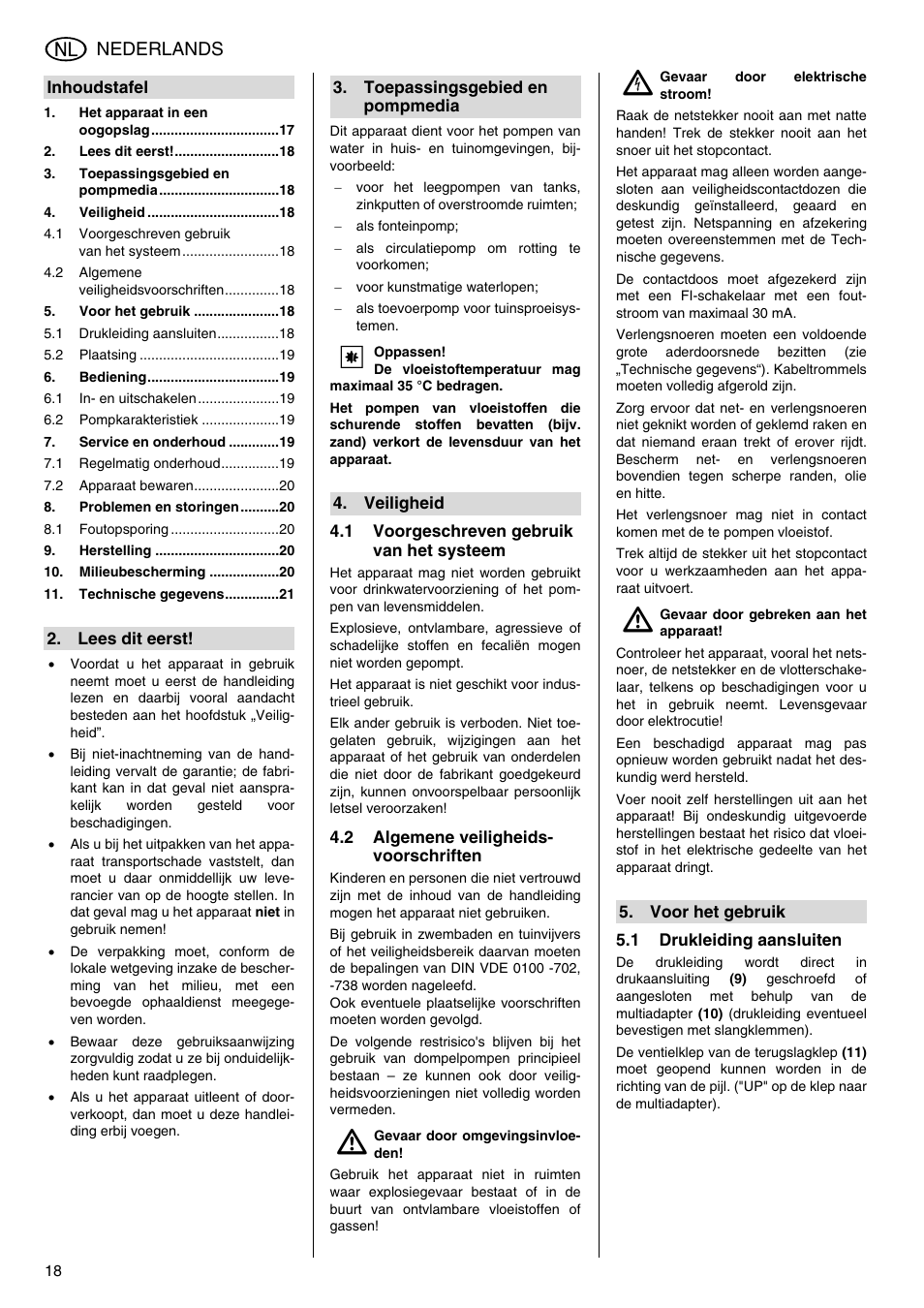 Nederlands | Metabo TDP 7500 S User Manual | Page 18 / 39