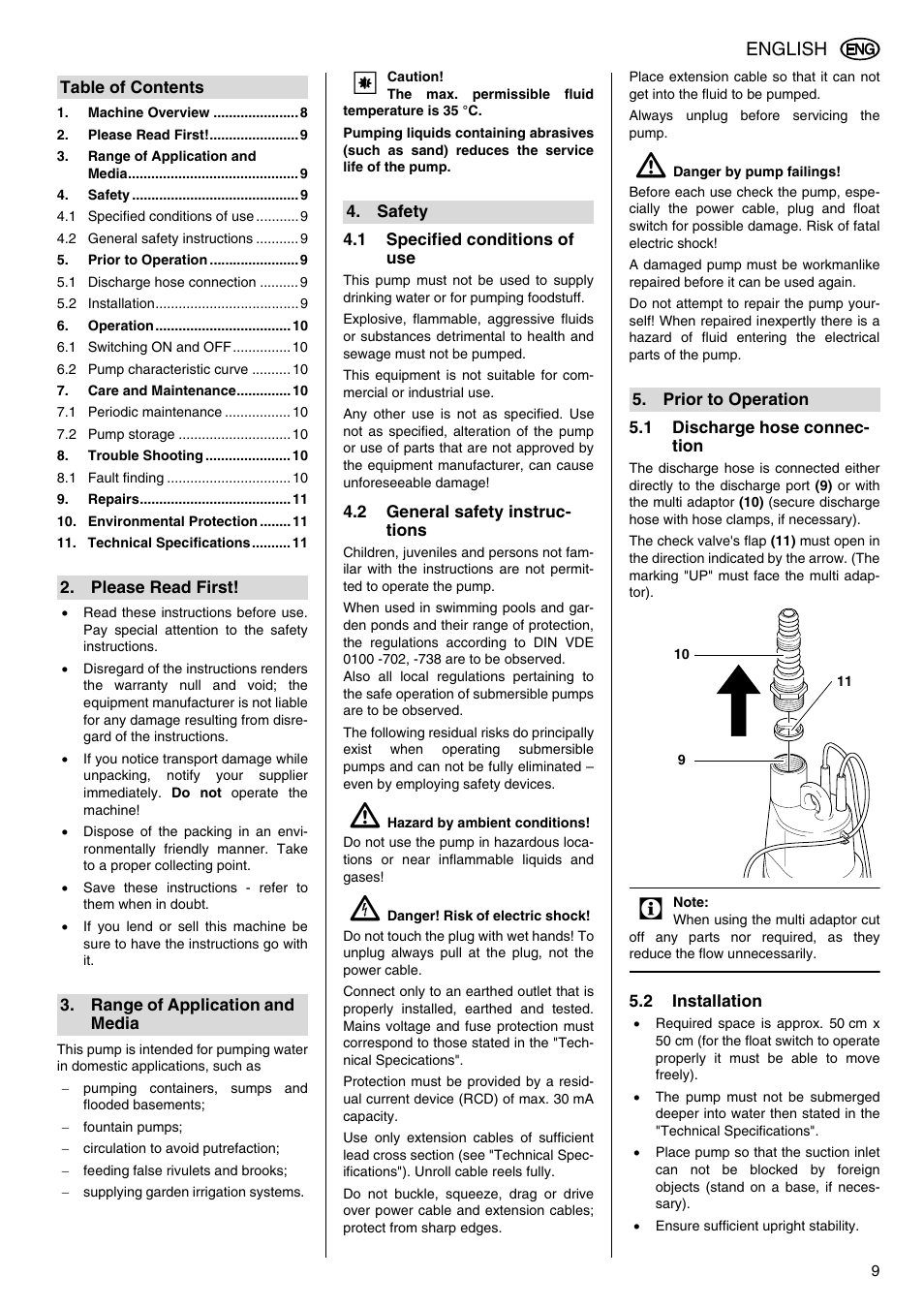 English | Metabo TDP 7500 S User Manual | Page 9 / 39