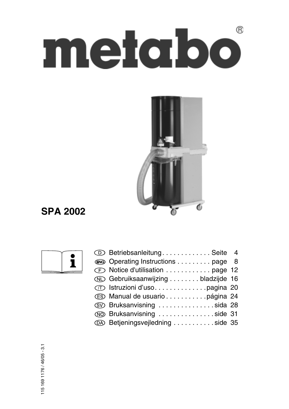 Metabo SPA 2002 User Manual | 40 pages