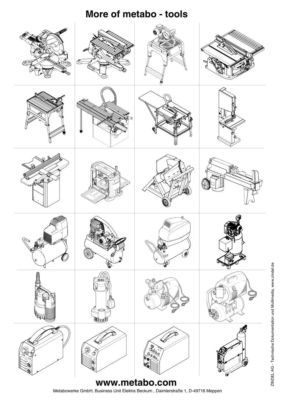 More of metabo - tools | Metabo SPA 2002 User Manual | Page 40 / 40