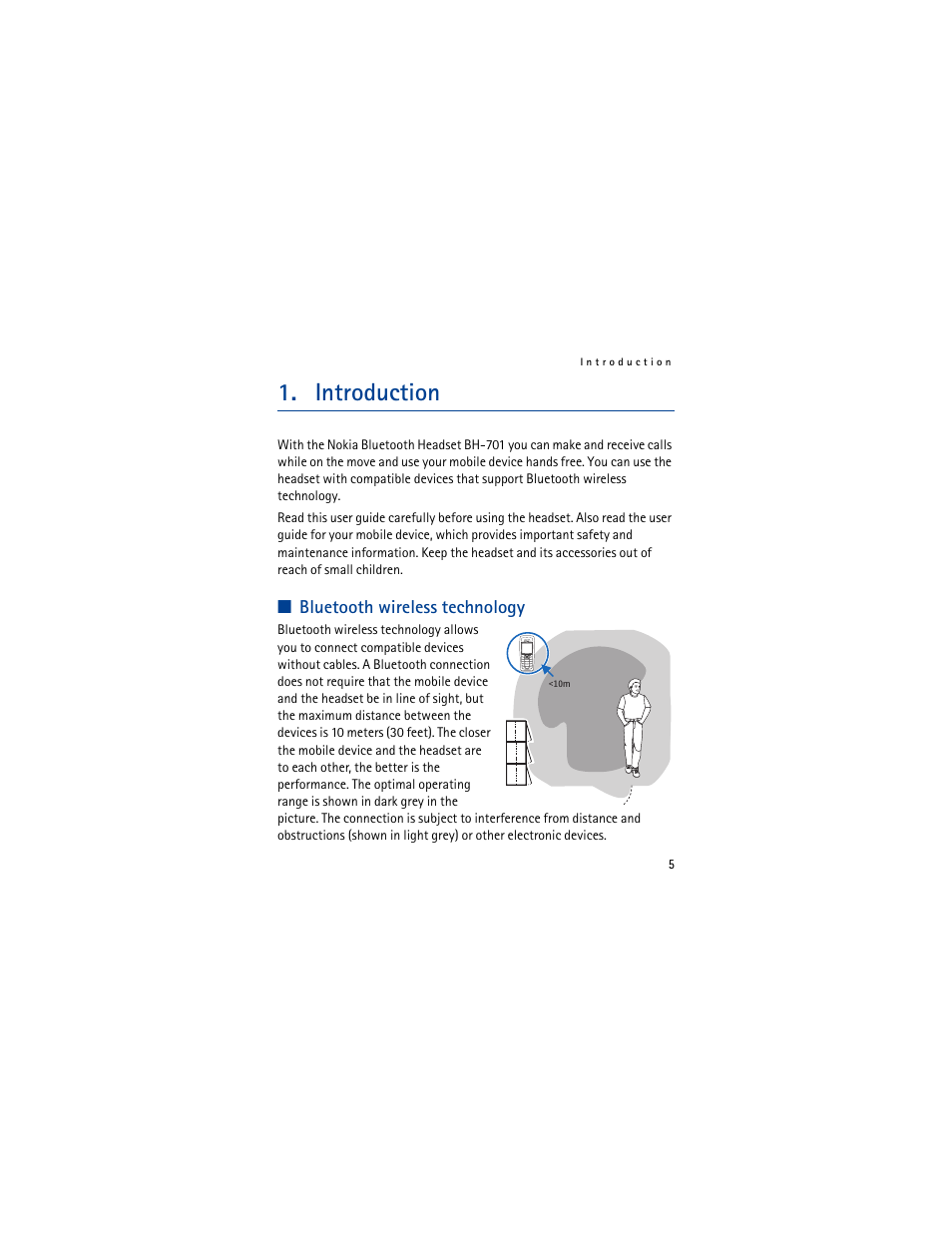 Introduction, Bluetooth wireless technology | Mobile Authority Headset BH-701 User Manual | Page 5 / 16