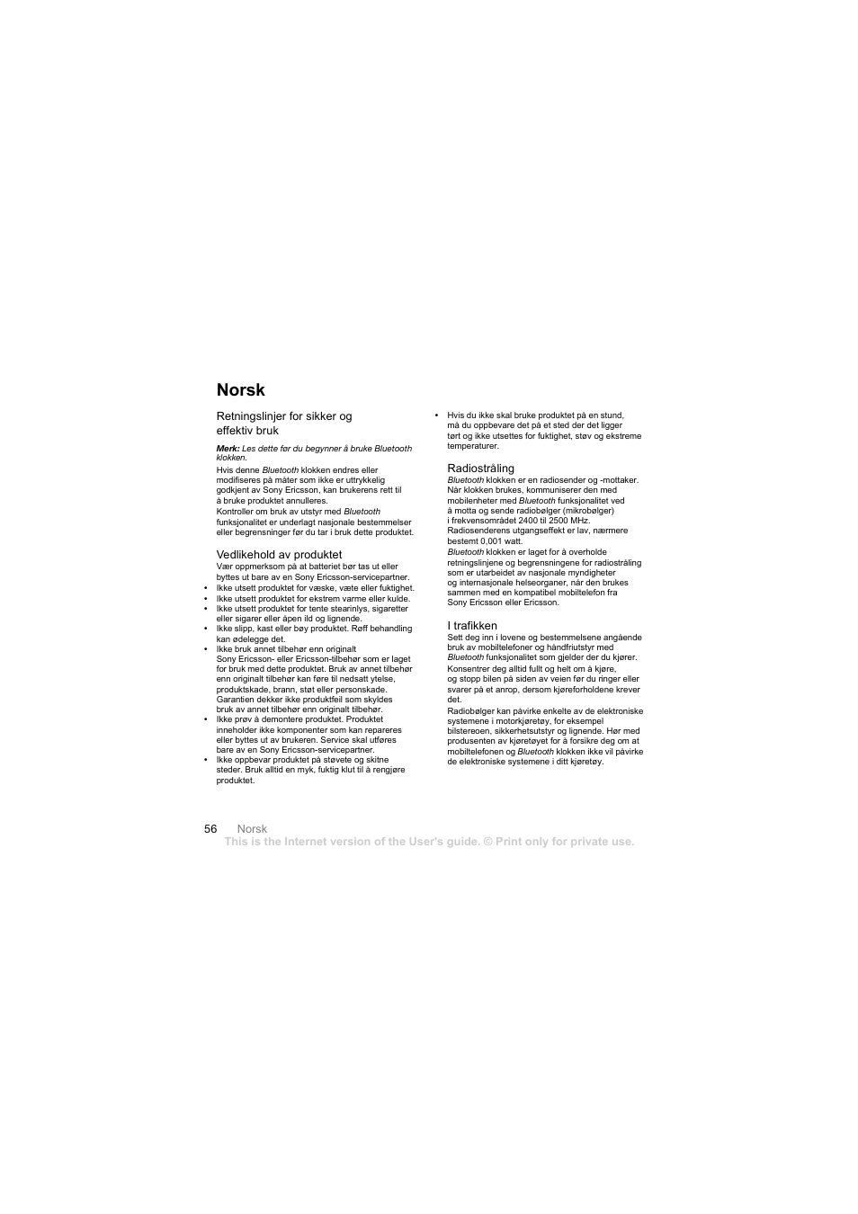 Norsk | Mobile Authority MBW-100 User Manual | Page 57 / 98