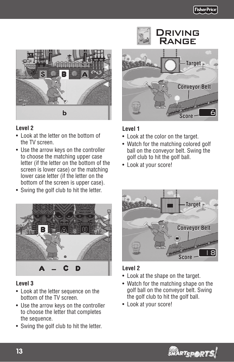 Driving range | Mattel SMARTSPORTS! P5959 User Manual | Page 13 / 16
