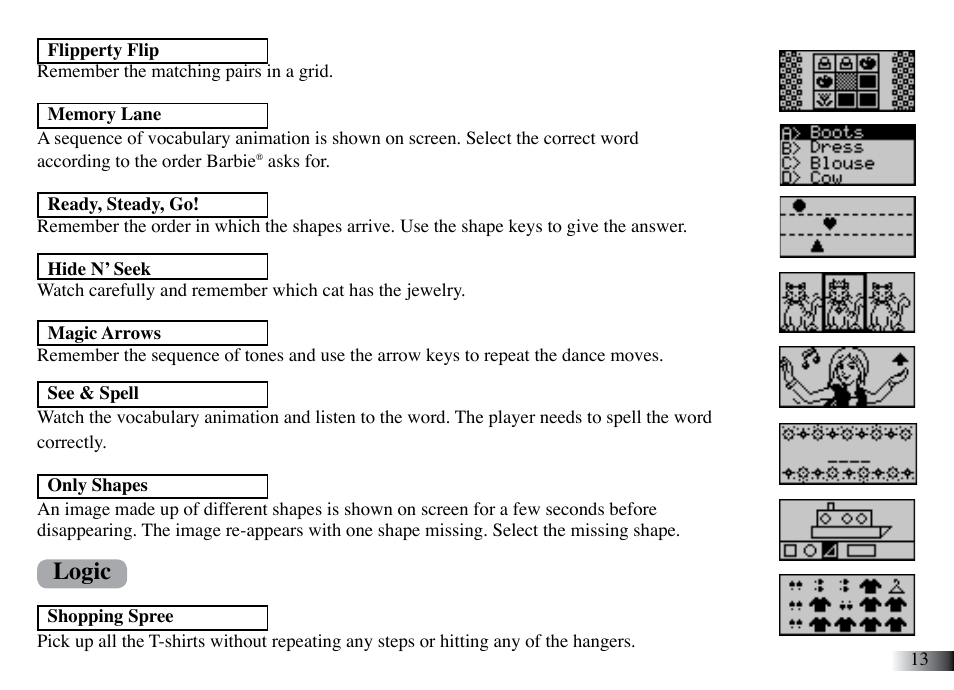 Logic | Mattel B-Smart User Manual | Page 17 / 26