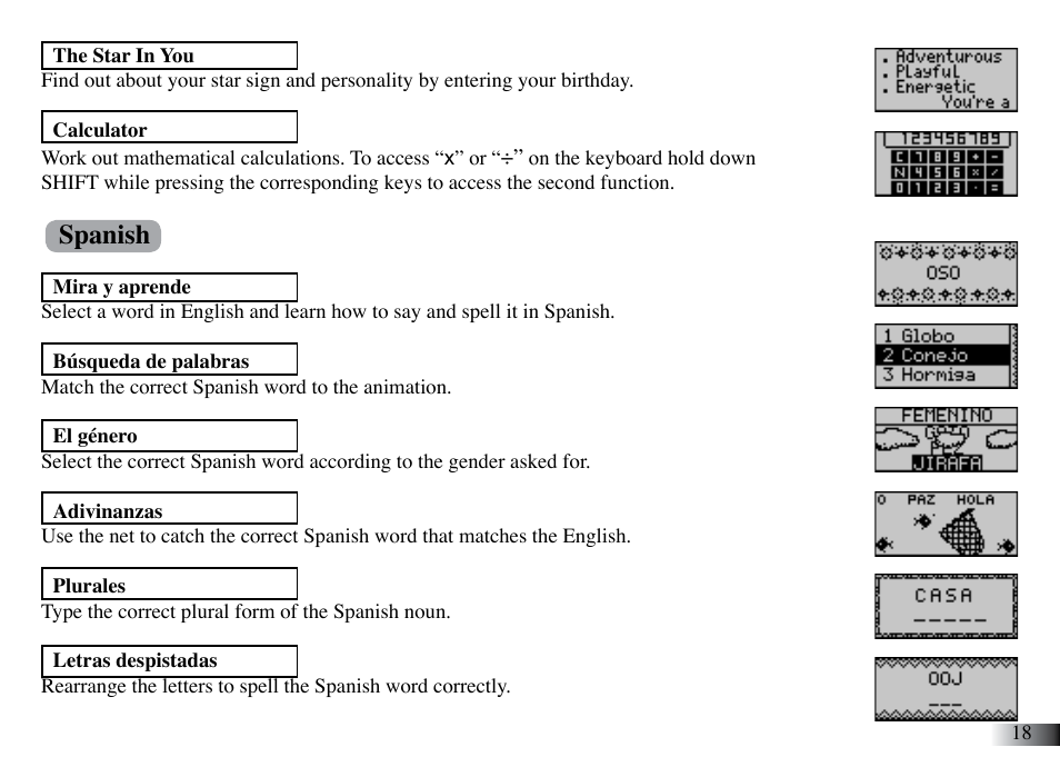 Spanish | Mattel B-Smart User Manual | Page 22 / 26