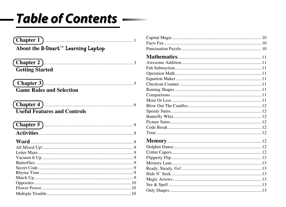 Mattel B-Smart User Manual | Page 3 / 26