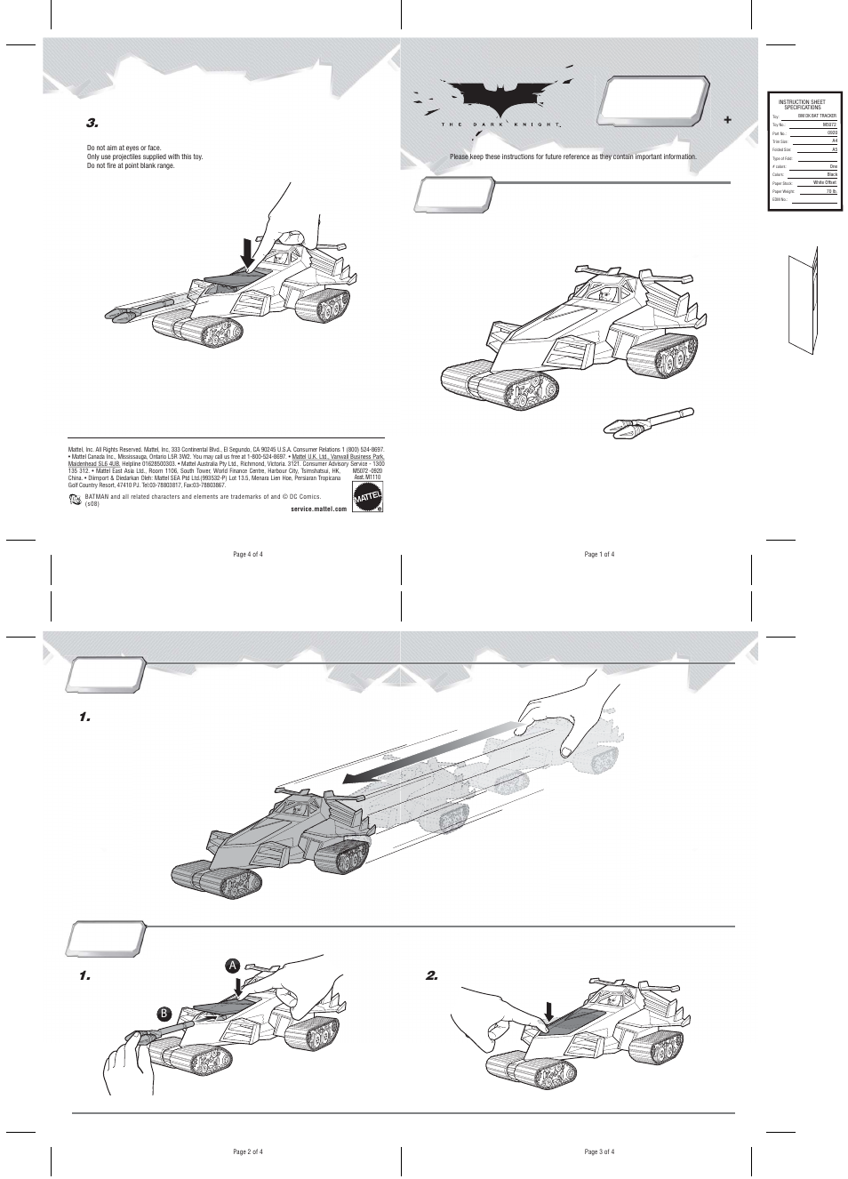 Instructions, Contents to play 2 | Mattel M5071-0920 User Manual | Page 2 / 4