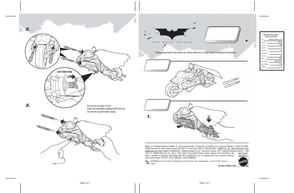 Instructions, Contents to play | Mattel M5071-0920 User Manual | Page 3 / 4