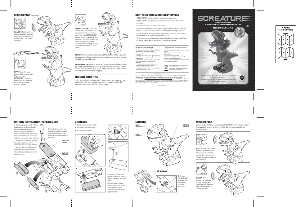 N4320-0920pg2.pdf | Mattel SCREATURE N4320-0920 User Manual | Page 2 / 8