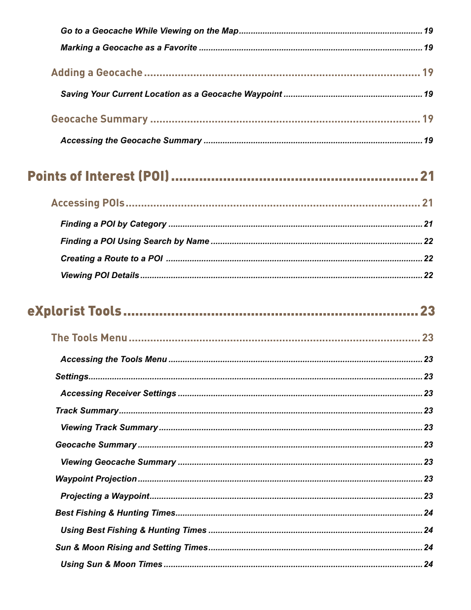 Points of interest (poi), Explorist tools | MiTAC MAGELLAN EXPLORIST 310 User Manual | Page 9 / 39