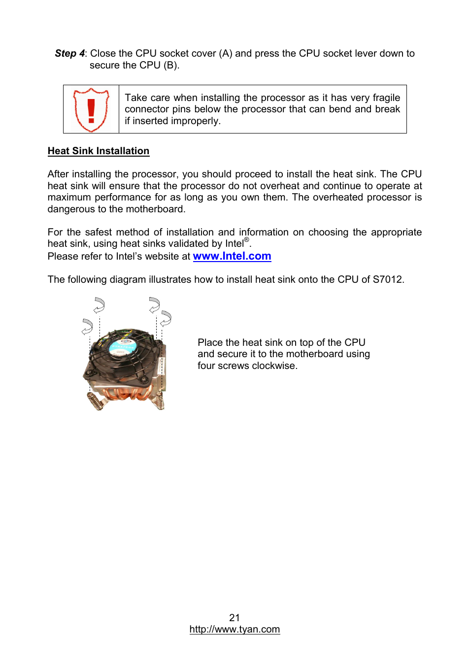 MiTAC TYAN S7012 User Manual | Page 21 / 88