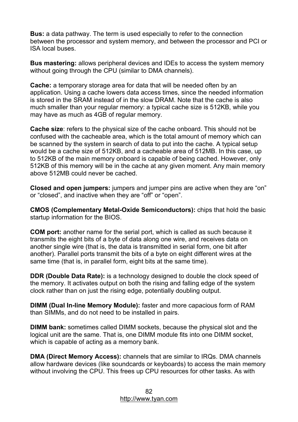 MiTAC TYAN S7012 User Manual | Page 82 / 88