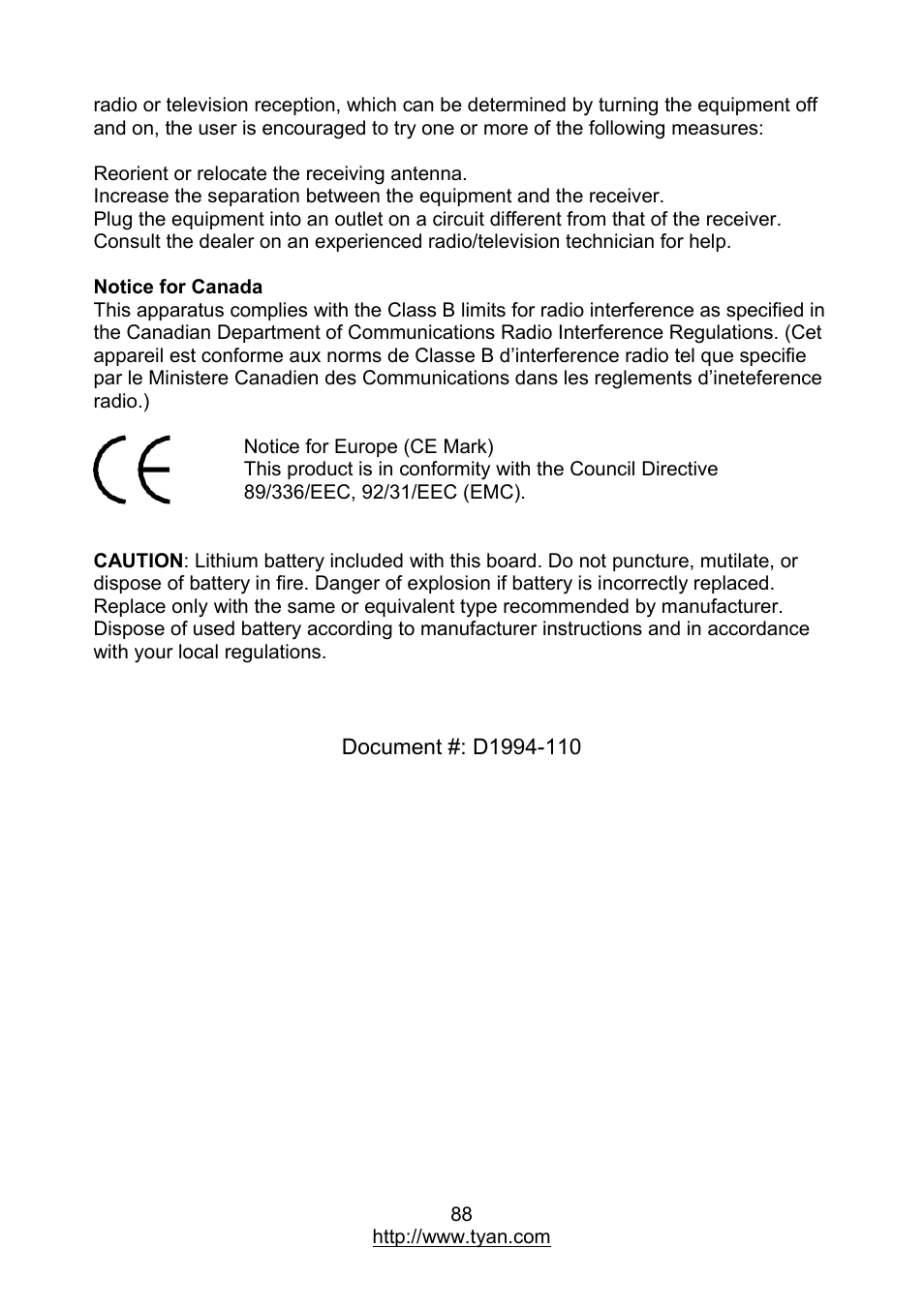 MiTAC TYAN S7012 User Manual | Page 88 / 88