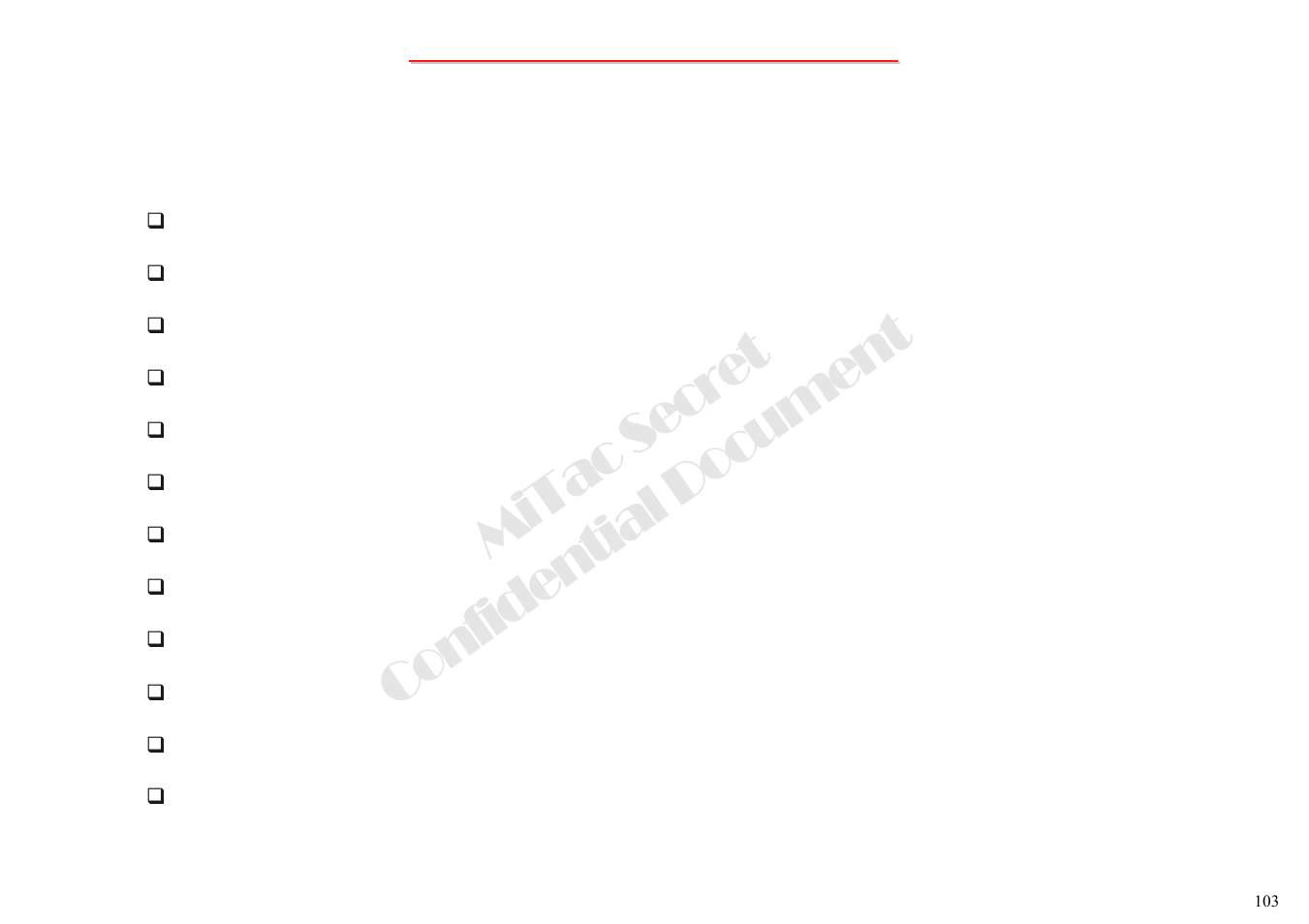 Mitac secret confidential document, Trouble shooting | MiTAC 8050QMA User Manual | Page 104 / 138