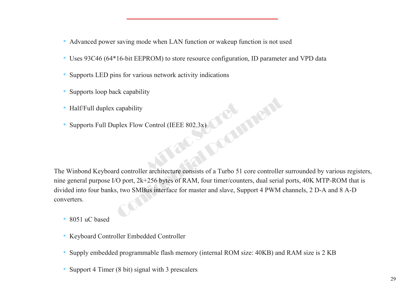 Mitac secret confidential document | MiTAC 8050QMA User Manual | Page 30 / 138