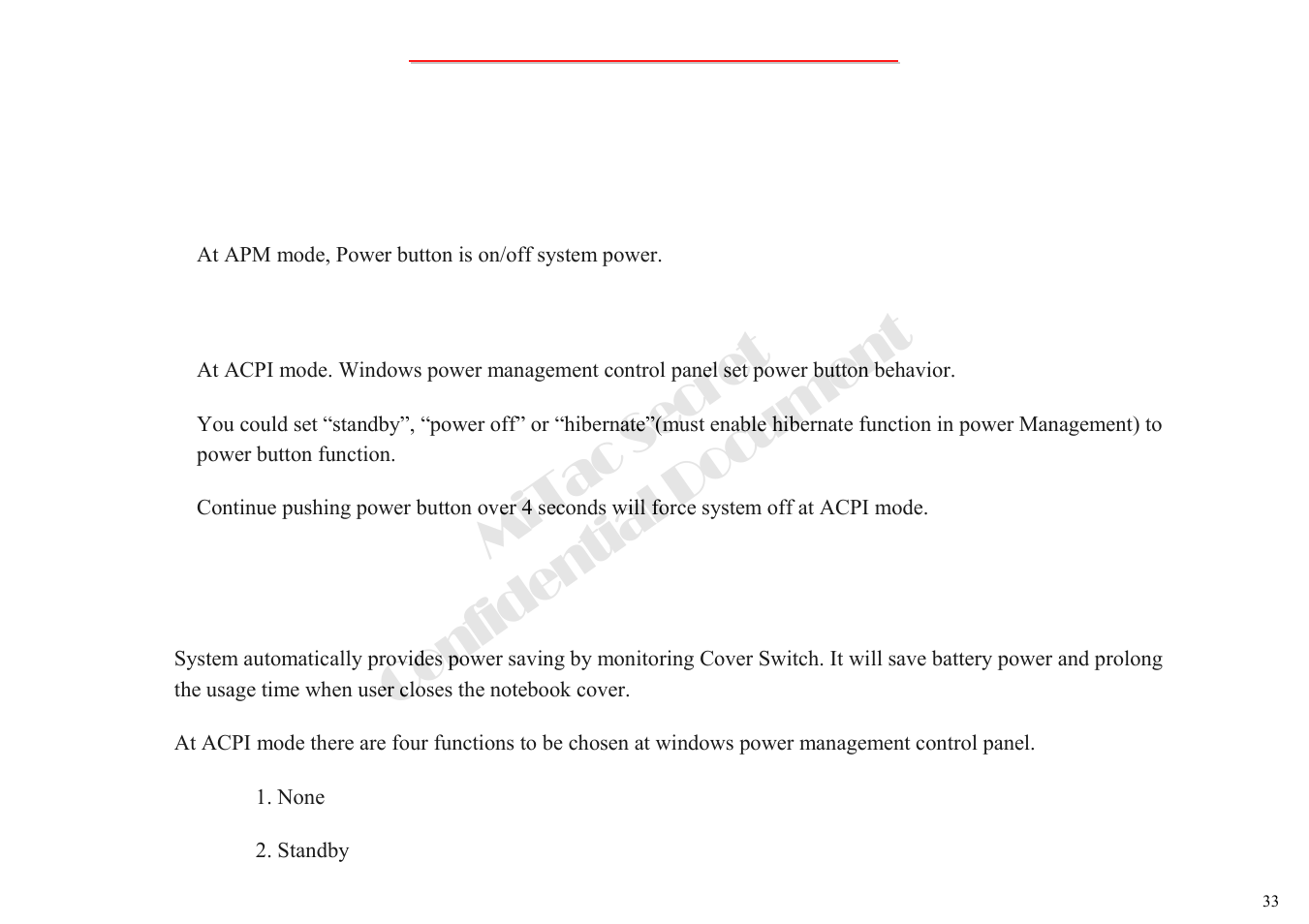 Mitac secret confidential document | MiTAC 8050QMA User Manual | Page 34 / 138