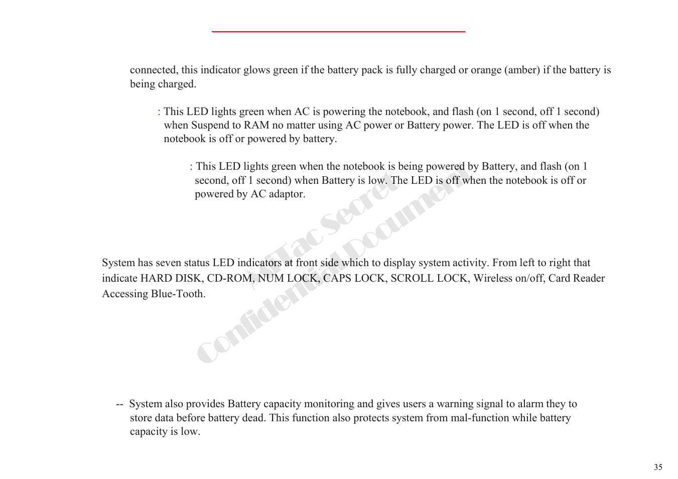 Mitac secret confidential document | MiTAC 8050QMA User Manual | Page 36 / 138