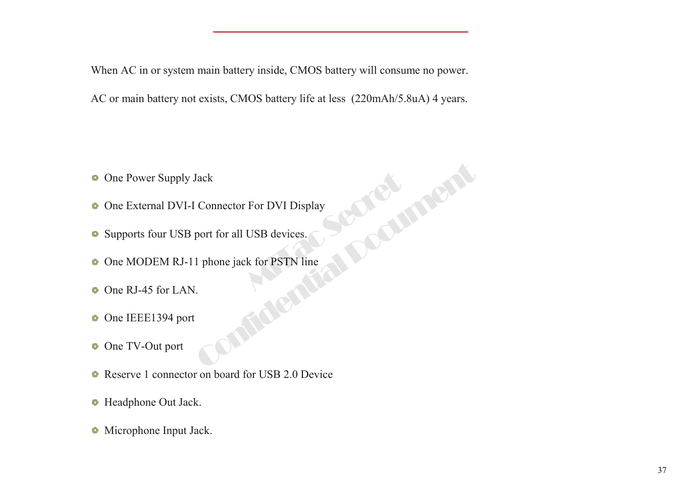 Mitac secret confidential document | MiTAC 8050QMA User Manual | Page 38 / 138