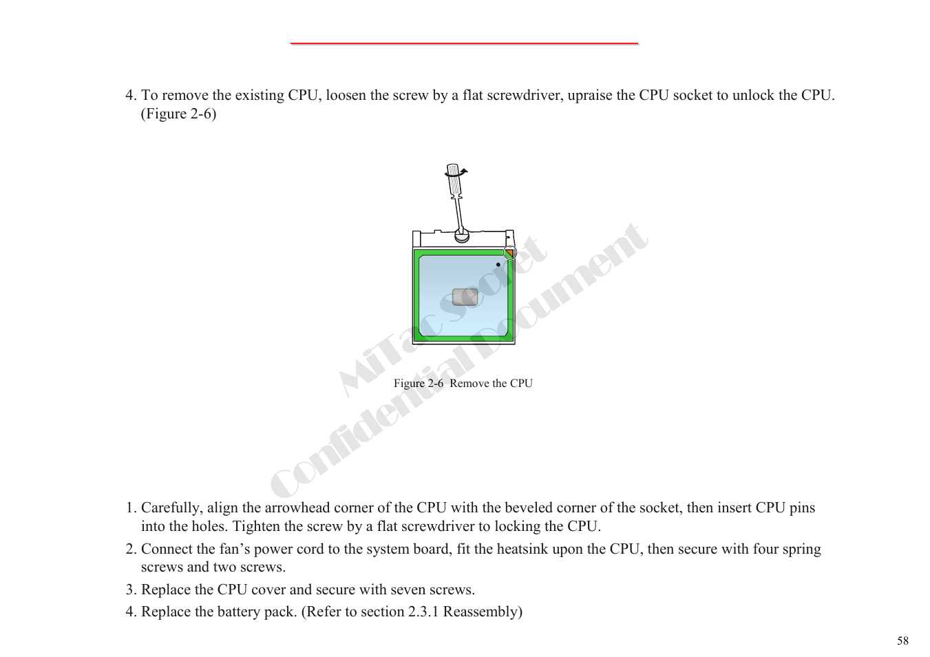 Mitac secret confidential document | MiTAC 8050QMA User Manual | Page 59 / 138