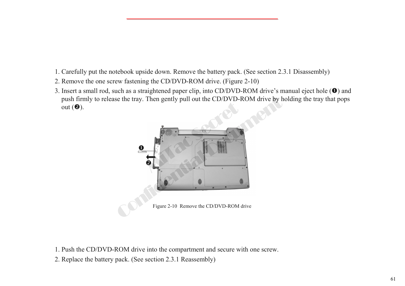 Mitac secret confidential document | MiTAC 8050QMA User Manual | Page 62 / 138