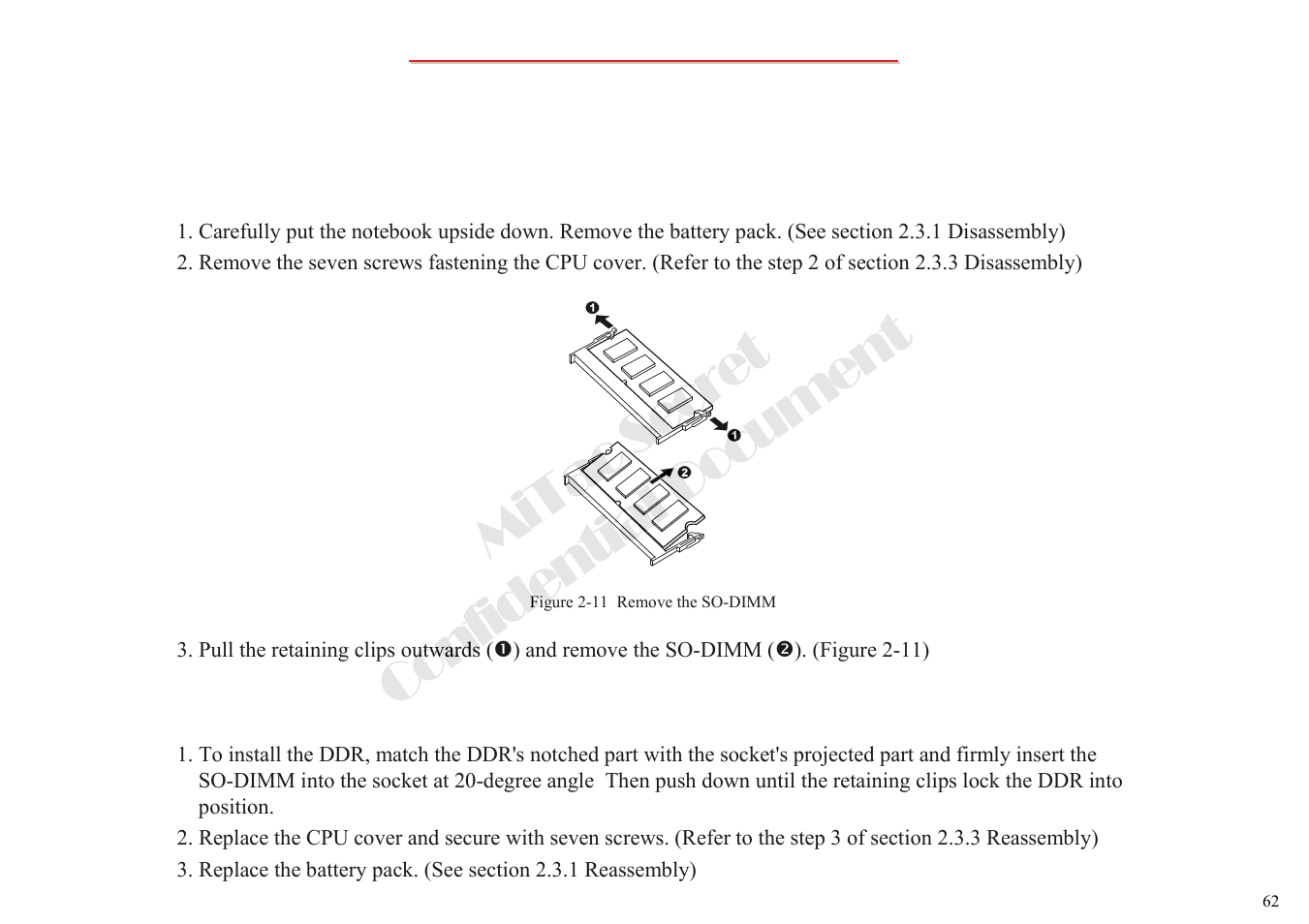 Mitac secret confidential document | MiTAC 8050QMA User Manual | Page 63 / 138