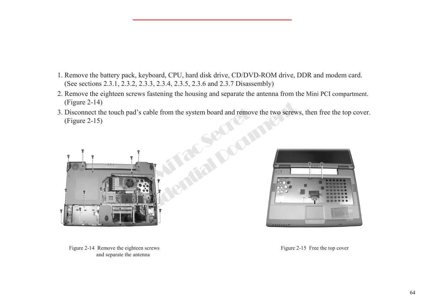 Mitac secret confidential document | MiTAC 8050QMA User Manual | Page 65 / 138