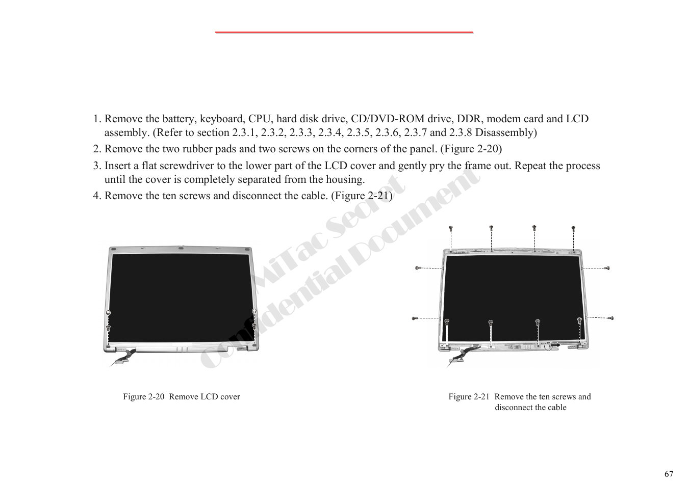Mitac secret confidential document | MiTAC 8050QMA User Manual | Page 68 / 138