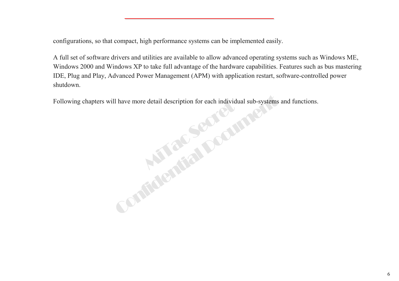 Mitac secret confidential document | MiTAC 8050QMA User Manual | Page 7 / 138