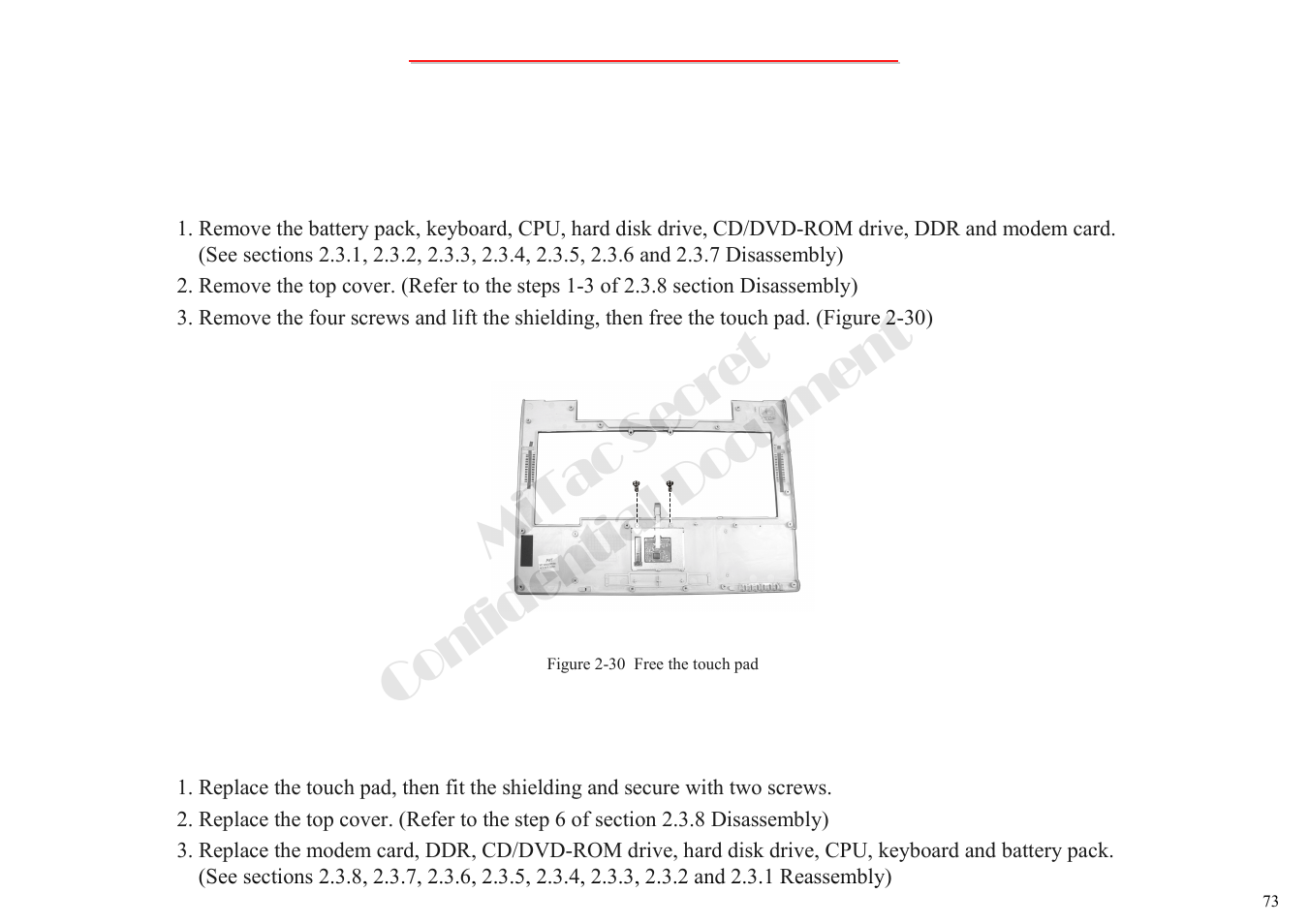 Mitac secret confidential document | MiTAC 8050QMA User Manual | Page 74 / 138