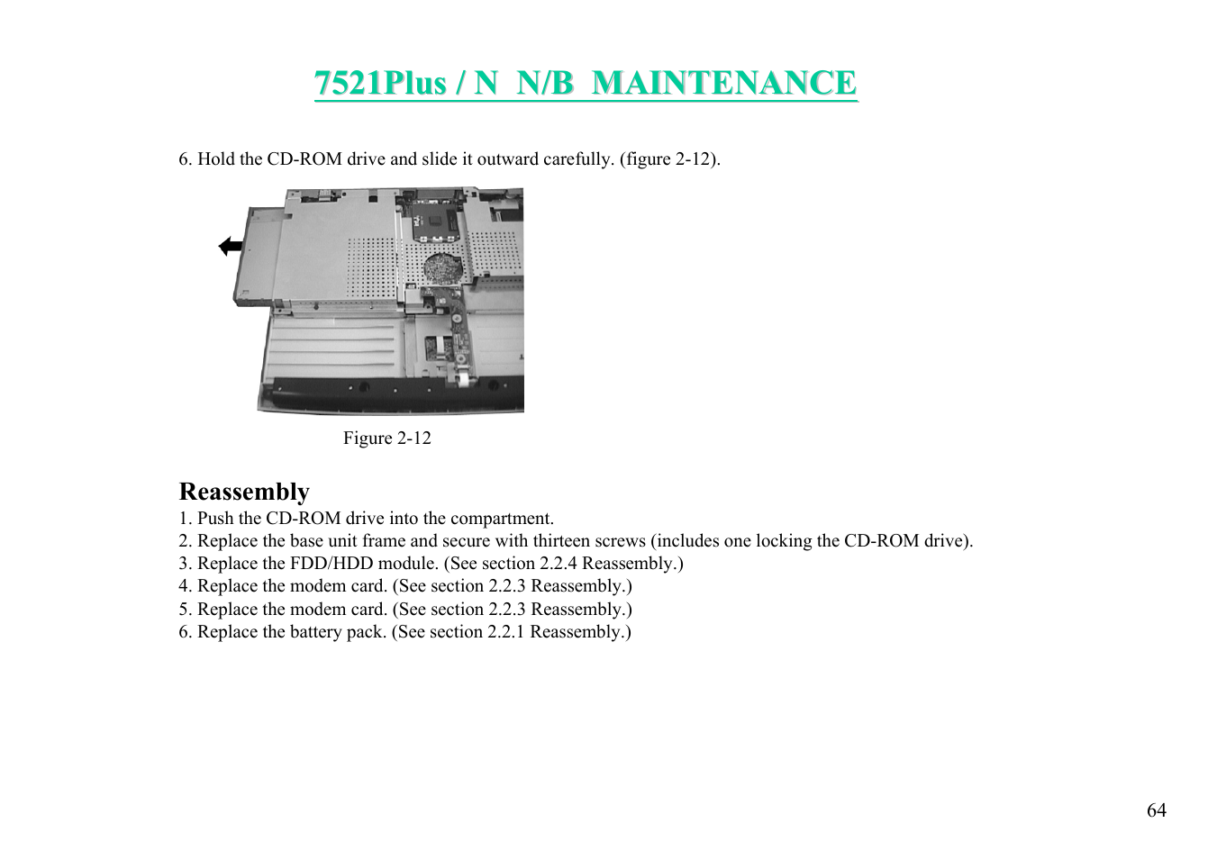 MiTAC 7521 PLUS/N User Manual | Page 65 / 180