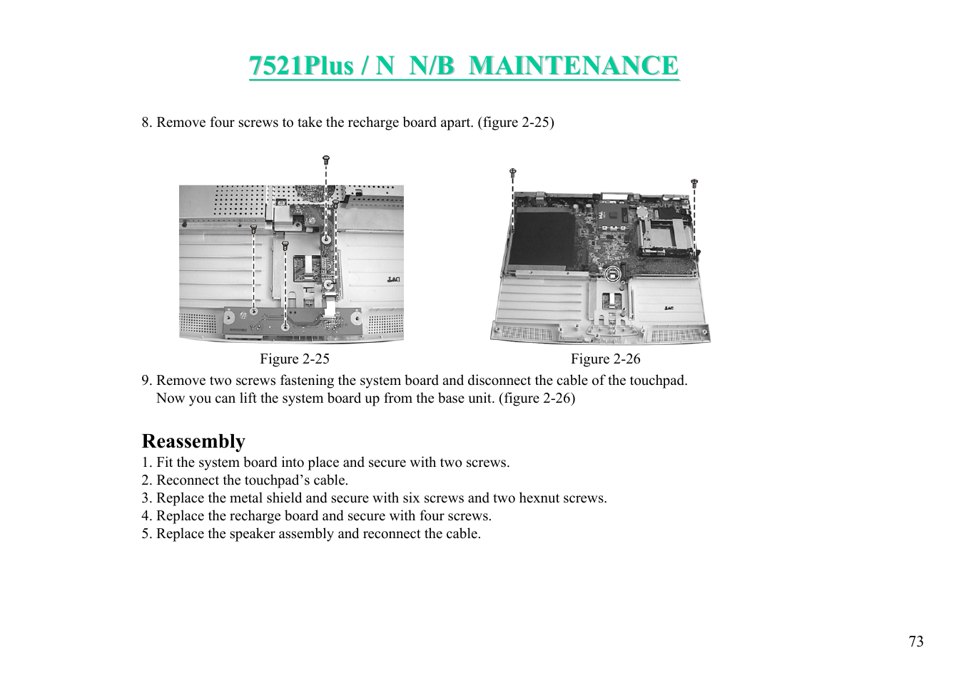 MiTAC 7521 PLUS/N User Manual | Page 74 / 180