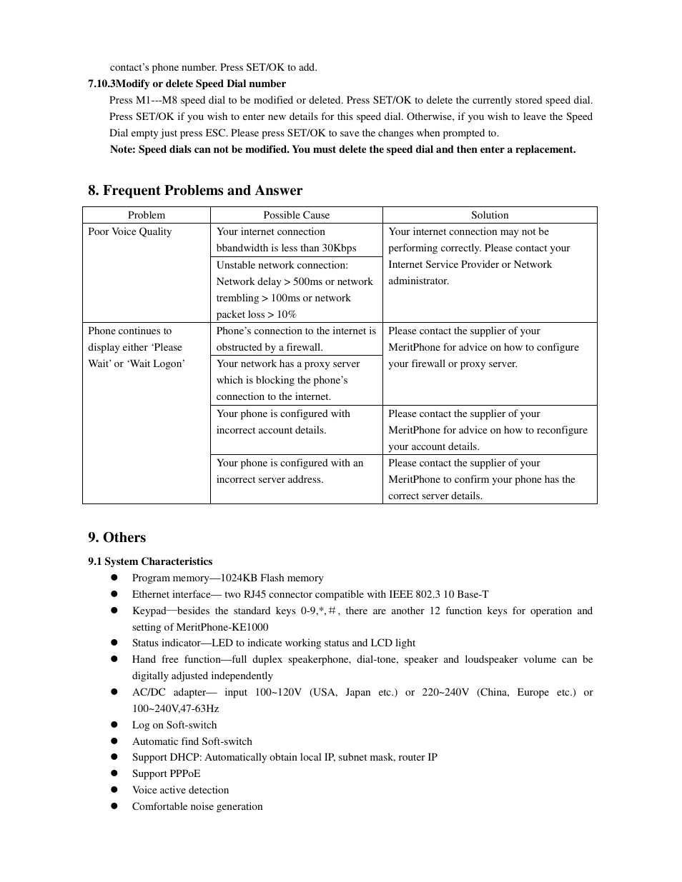 Frequent problems and answer, Others | Meritline.com ML 220 User Manual | Page 13 / 15