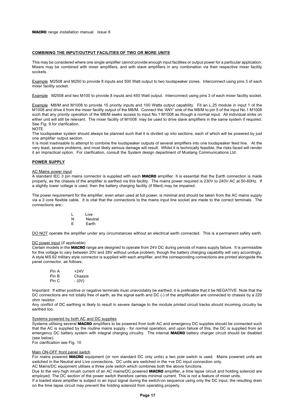 Mustang Communications M100/SD User Manual | Page 17 / 30