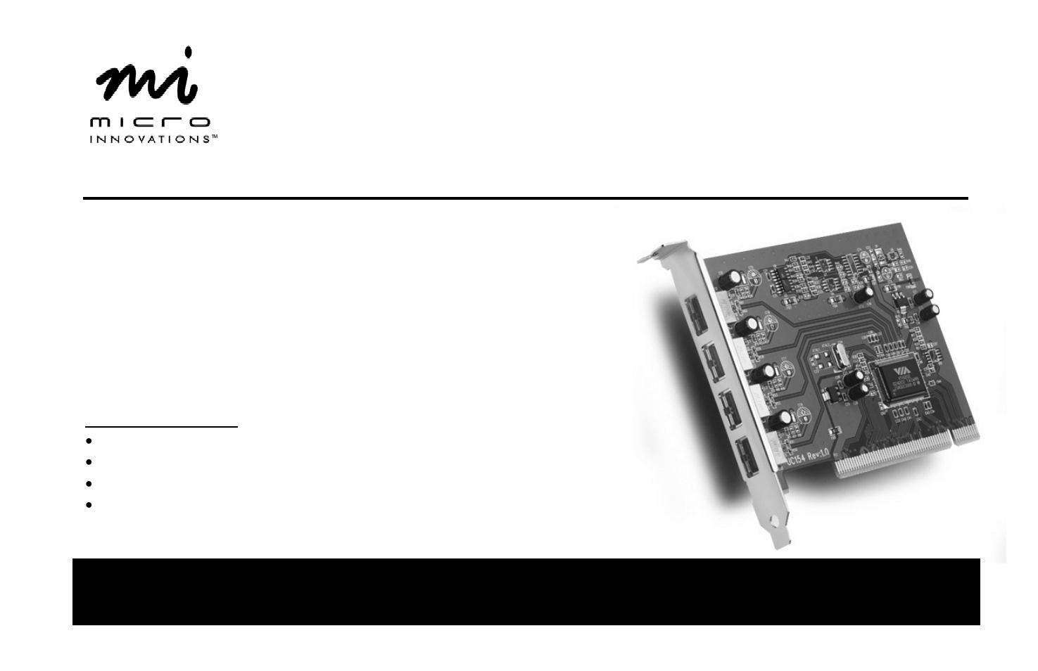 Micro Innovations USB650A User Manual | 1 page