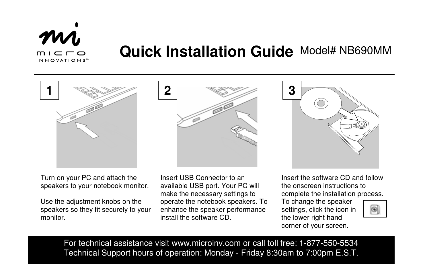 Micro Innovations Travel Pro NB690MM User Manual | 1 page
