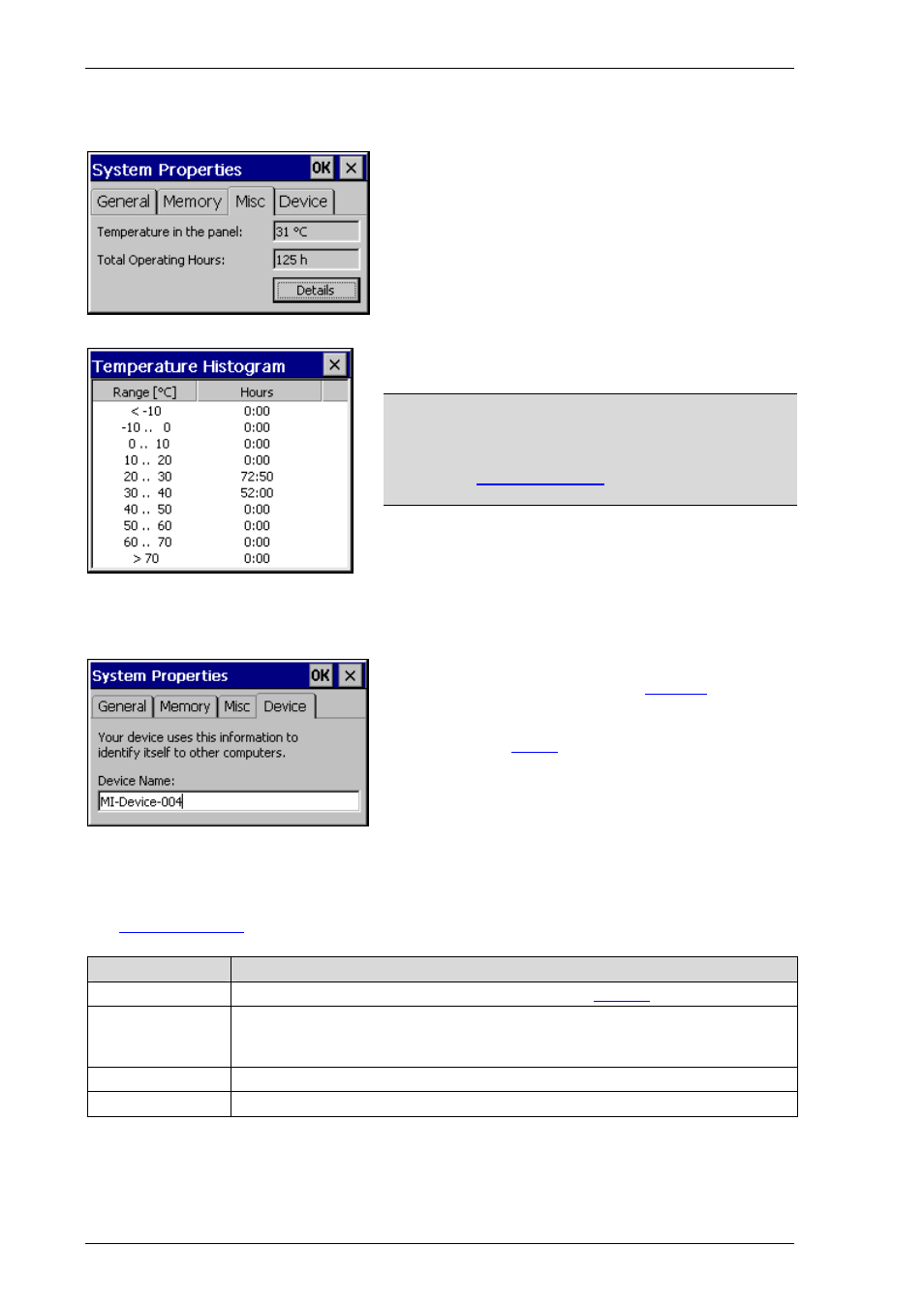 Misc, Device, Command line parameters | Micro Innovations M000174-19 User Manual | Page 34 / 82